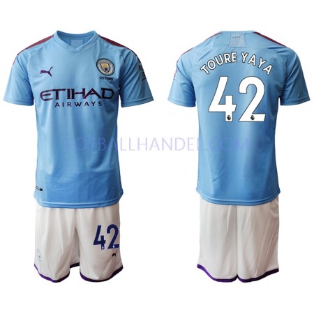Barn Fotballdrakter Manchester City TOURE YAYA 42 Hjemme 2019-20 Kortermet